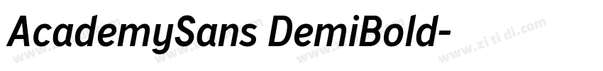 AcademySans DemiBold字体转换